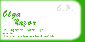 olga mazor business card