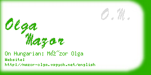 olga mazor business card